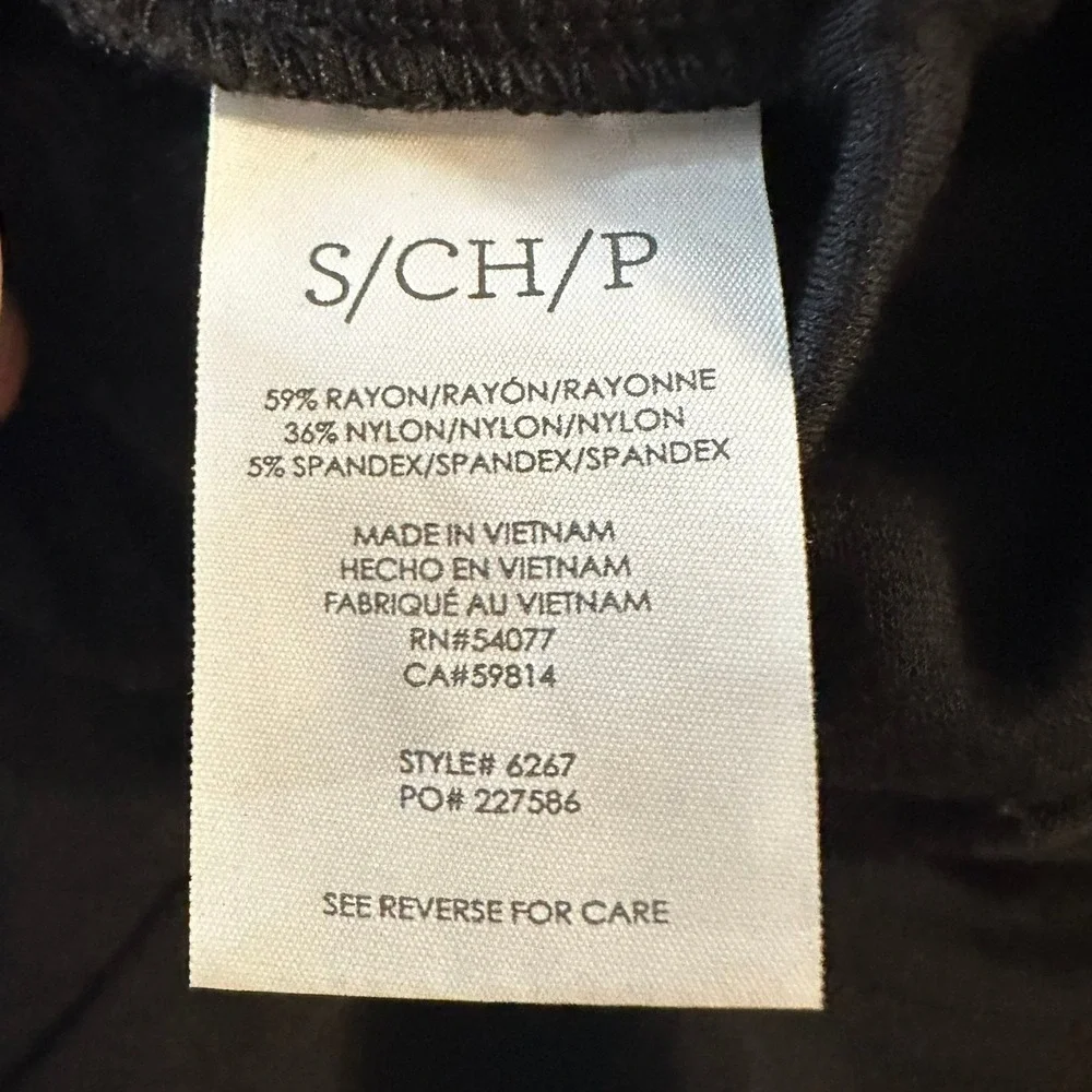 Cabi High-Low‎ Crop Black Ponte Trousers Pants Style 6267 Women's Small